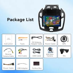 ZHNN 9in Car Stereo Ford Transit Connect 2014-2018 CarPlay Android Auto gallery image 2