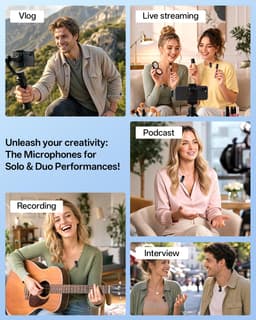 Yuaceuco MC228 Dual Wireless Lavalier Microphone USB-C Lightning gallery image 6