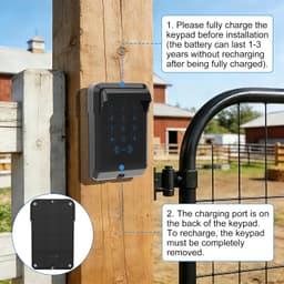 Gyxel TKM-03 Wireless Touch Gate Opener Keypad Outdoor Cover gallery image 2