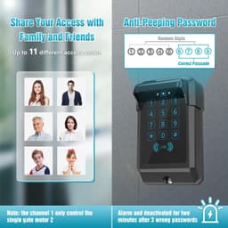 Gyxel TKM-03 Wireless Touch Gate Opener Keypad Outdoor Cover gallery image 6