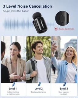 Yuaceuco MC228 Dual Wireless Lavalier Microphone USB-C Lightning gallery image 4