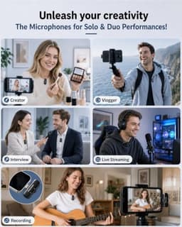 Yuaceuco MC228 Dual Wireless Lavalier Microphone USB-C Lightning gallery image 5