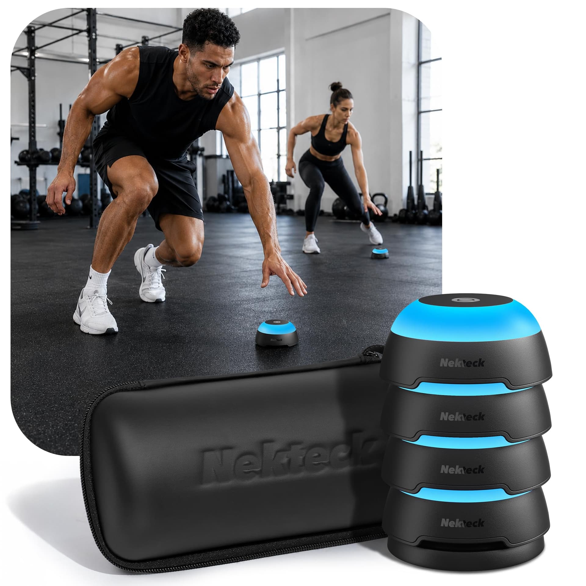 Nekteck Smart Reaction Training Lights 4 Pods App Agility Kit