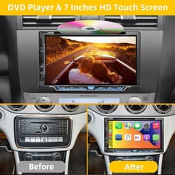 Inexaccessories 7in Double DIN Car Stereo CD DVD CarPlay Android Auto gallery image 2