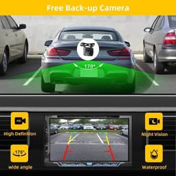 Inexaccessories 7in Double DIN Car Stereo CD DVD CarPlay Android Auto gallery image 4