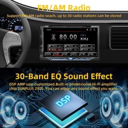Inexaccessories 7in Double DIN Car Stereo CD DVD CarPlay Android Auto gallery image 5