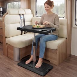 Dnigh Adjustable Car Seat Tray Table Laptop Desk 360 Degree Black gallery image 1