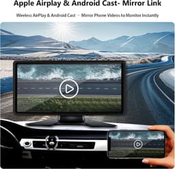 RVInWest 10.36in RV Backup Camera System 4 Cameras CarPlay Android Auto gallery image 4