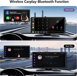 RVInWest 10.36in RV Backup Camera System 4 Cameras CarPlay Android Auto gallery image 5