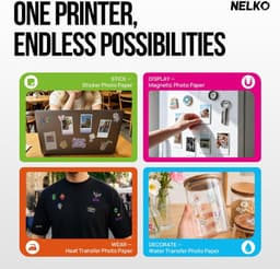 Nelko PP02 2x3 Portable Inkjet Photo Printer Bluetooth Greige gallery image 3