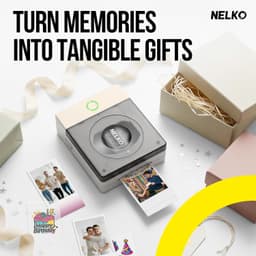 Nelko PP02 2x3 Portable Inkjet Photo Printer Bluetooth Greige gallery image 7