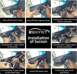 KBSYNT 4K Dash Cam for Hyundai Tucson Santa Cruz 2022-2026 WiFi 64GB gallery image 3