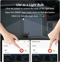 GNCC 2K Light Bulb Security Cameras 2-Pack 2.4/5GHz WiFi PTZ GL1-2P gallery image 2
