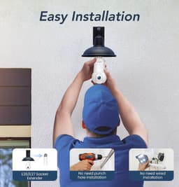 GNCC 2K Light Bulb Security Cameras 2-Pack 2.4/5GHz WiFi PTZ GL1-2P gallery image 4