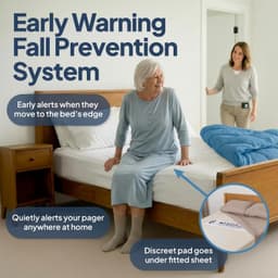 Smart Caregiver Early Alert Bed Exit Alarm Wireless Pager 10x36 Pad WPBEA-SYS gallery image 3