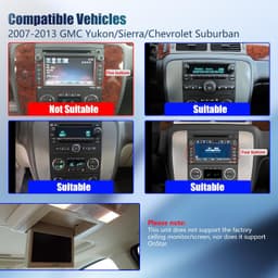 SailingTravel 9in CarPlay Radio GMC Sierra Yukon Chevy 2007-2013 Mahogany gallery image 2