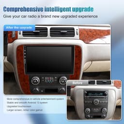 SailingTravel 9in CarPlay Radio GMC Sierra Yukon Chevy 2007-2013 Mahogany gallery image 3