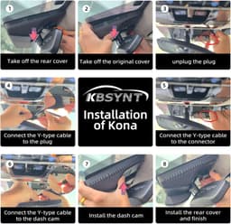 KBSYNT 4K Dash Cam Hyundai Kona Kona Electric 2024-2026 WiFi 64GB Front gallery image 3