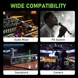 ACEMIC UHF Wireless XLR Transmitter Receiver System 1200 Channels 15V 48V gallery image 7