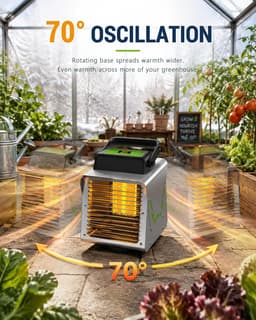 Kiroto 1500W Smart Greenhouse Heater WiFi App Thermostat Oscillating Portable gallery image 5
