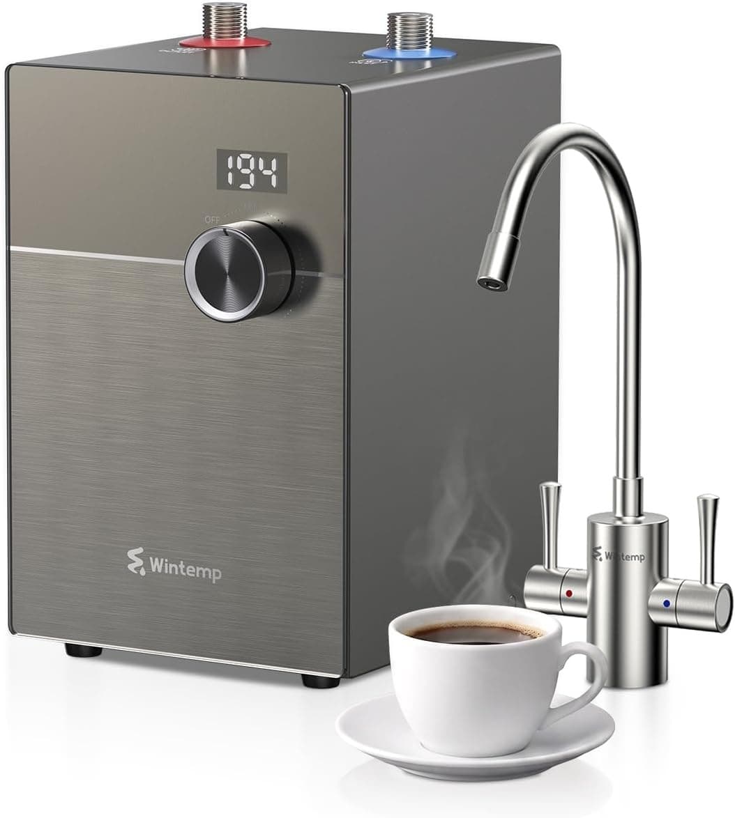 WINTEMP Under Sink Hot Water Dispenser 0.66 Gal Tank Hot Cold Faucet 1300W