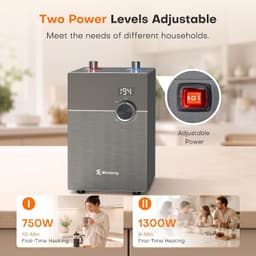 WINTEMP Under Sink Hot Water Dispenser 0.66 Gal Tank Hot Cold Faucet 1300W gallery image 4