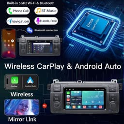 Uckazy 7in Linux Car Stereo BMW E46 1999-2005 Wireless CarPlay Android Auto gallery image 2