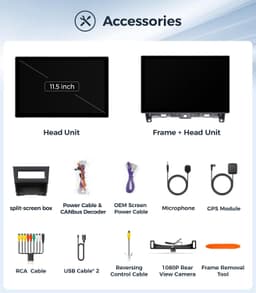 AINAVITO 11.5in Android 13 Car Radio Honda Accord 2008-2013 CarPlay 4GB 64GB gallery image 8