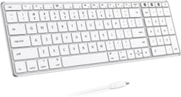 seenda SK64-2 Bluetooth Keyboard for Mac iPad 99 Keys USB-C White Silver gallery image 1
