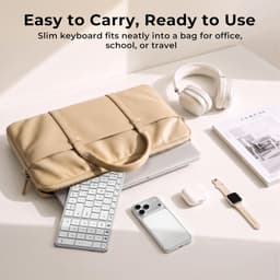 seenda SK64-2 Bluetooth Keyboard for Mac iPad 99 Keys USB-C White Silver gallery image 6