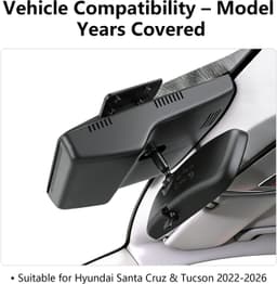 mangoal 4K 1080P Dash Cam for Hyundai Tucson Santa Cruz 2022-2026 128GB GPS gallery image 2