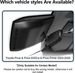 mangoal Dash Cam Toyota Prius Prime 2023-2026 Front 4K Rear 1080P GPS 128GB gallery image 2