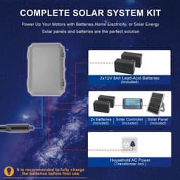 GYXEL C01-L Solar Single Swing Gate Opener Kit 440lb 14ft Batteries Remote gallery image 2
