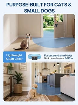 MIMOFPET B2 MINI Wireless Pet Barrier Rechargeable Collar Cats Small Dogs gallery image 3