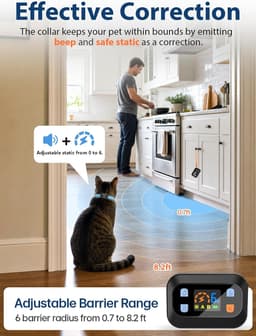 MIMOFPET B2 MINI Wireless Pet Barrier Rechargeable Collar Cats Small Dogs gallery image 5