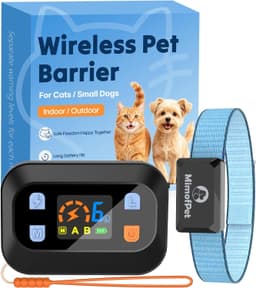 MIMOFPET Wireless Pet Barrier Cats Small Dogs 0.7-8.2ft Rechargeable gallery image 1