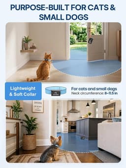 MIMOFPET Wireless Pet Barrier Cats Small Dogs 0.7-8.2ft Rechargeable gallery image 2