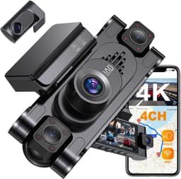 Roadwitness 4K 4 Channel Dash Cam 360 GPS WiFi 128GB Parking Mode gallery image 1