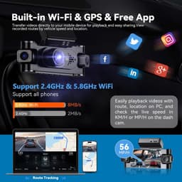 Roadwitness 4K 4 Channel Dash Cam 360 GPS WiFi 128GB Parking Mode gallery image 6