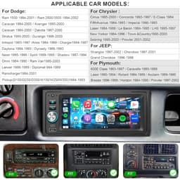 Connorddo 6.9in Car Stereo Dodge Ram Jeep Chrysler CarPlay Android Auto gallery image 2