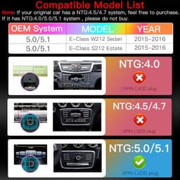 Uckazy 12.8in QLED CarPlay Screen Mercedes E Class W212 S212 2012-2015 gallery image 2
