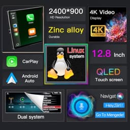 Uckazy 12.8in QLED CarPlay Screen Mercedes E Class W212 S212 2012-2015 gallery image 3
