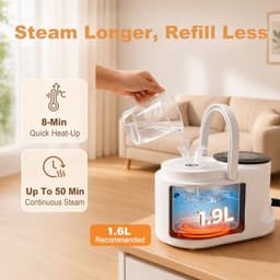 Homelike Moment 1500W Canister Steam Cleaner 1.9L 25 Accessories White gallery image 3