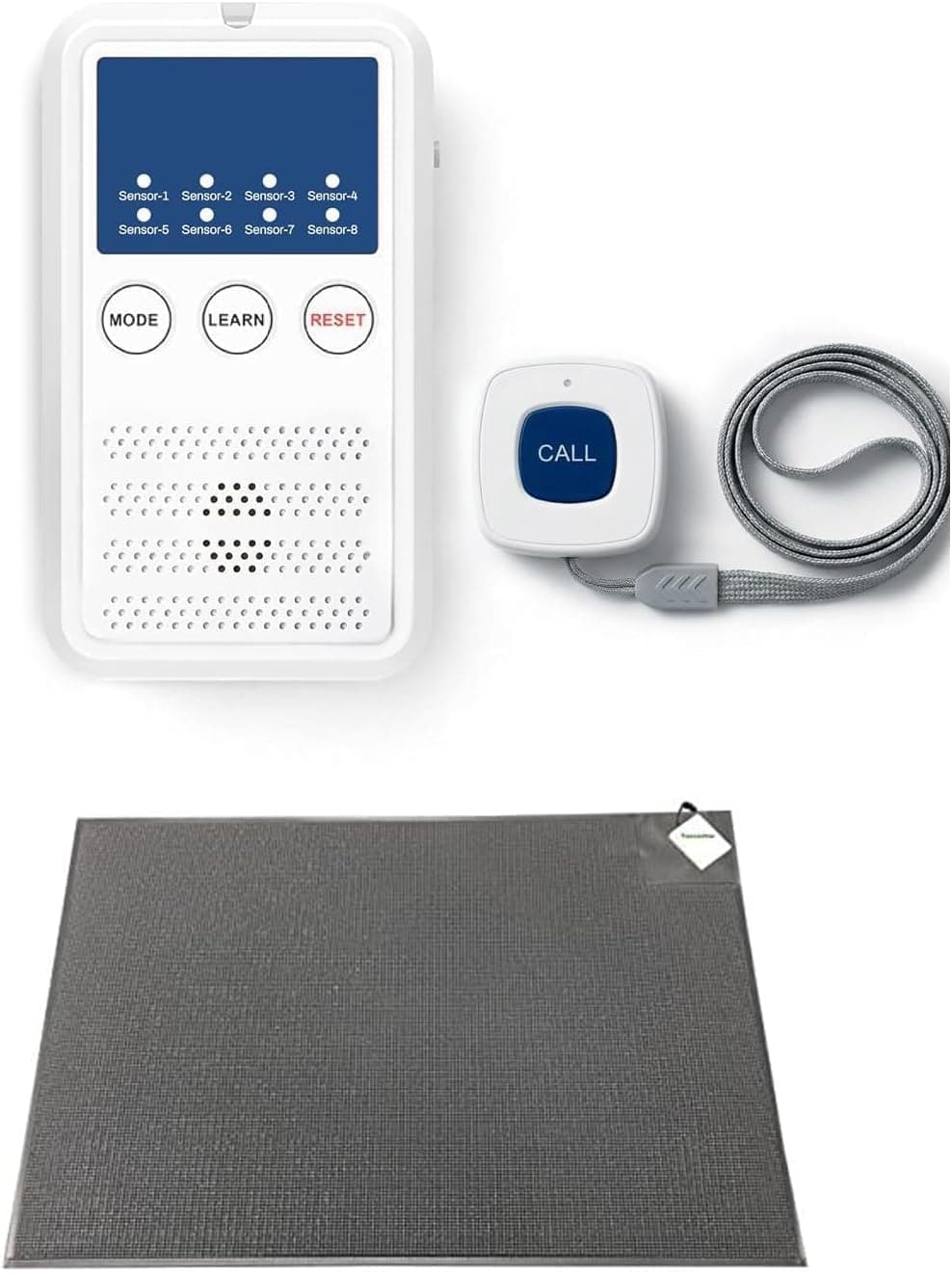 ElderlyHaven 24x48in Pressure Floor Mat Alarm with Wireless Pager