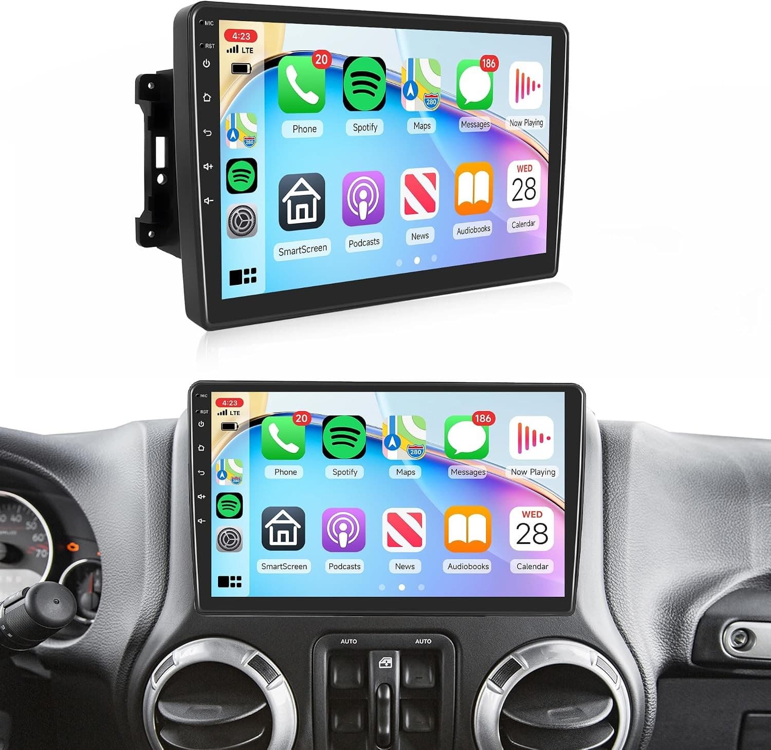 Rimoody 10.1in Android Car Stereo GPS for Jeep Wrangler JK