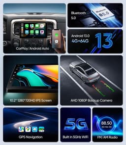 Video In-Dash Units w/GPS Dodge Ram Car Radio Kit Set Bundle Ready Series System gallery image 5