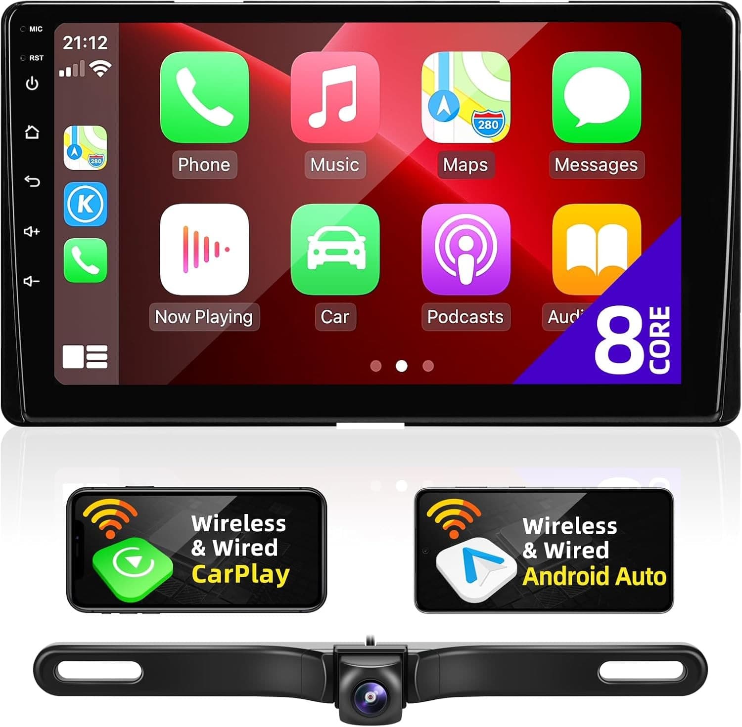Android 13 Car Stereo Wireless CarPlay Android Auto Toyota Sienna 2015-2019 GPS