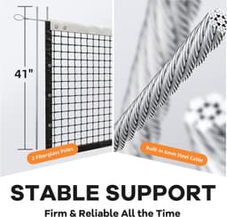 Nets Standard Court Tennis Net Kit Set Bundle Ready Series System Truck Wireless gallery image 5