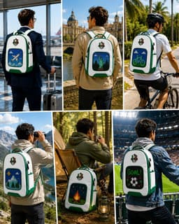 Laptop Cases & Bags Led Backpack 64x64 Pixel Screen APP Control Smart Backpack gallery image 4