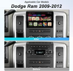 Video In-Dash Units w/GPS 2009 64GB Android Car Radio Stereo 2012 Dodge Ram 1500 gallery image 8